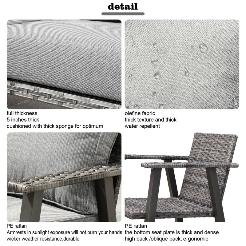 Bay Isle Home Canaseraga 5 Person Outdoor Seating Group with Cushions